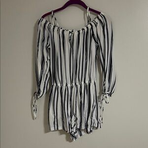 Striped Off-Shoulder Jumpsuit